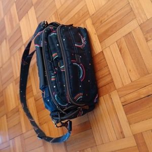 Lug trolley crossbody bag